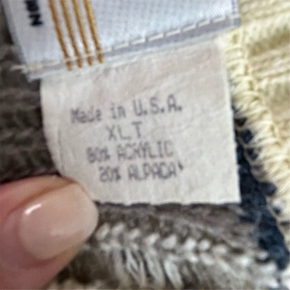 London Fog Men's Geometric Alpaca Sweater Vest XLT Multicolor V-Neck - Picture 5 of 11